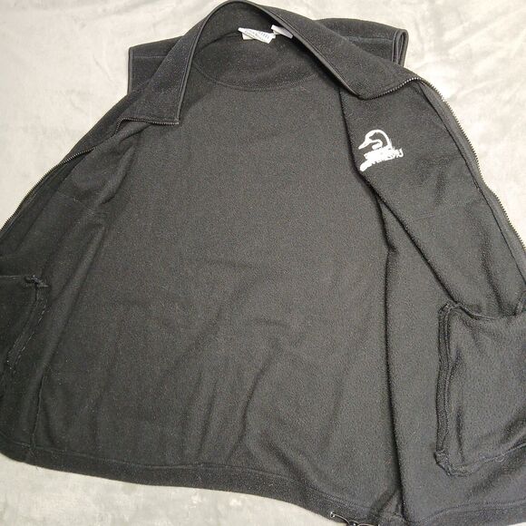 Ducks Unlimited Mens XL Black Fleece Vest Outdoor Full Zip Pocket Hunting Casual - Picture 6 of 7